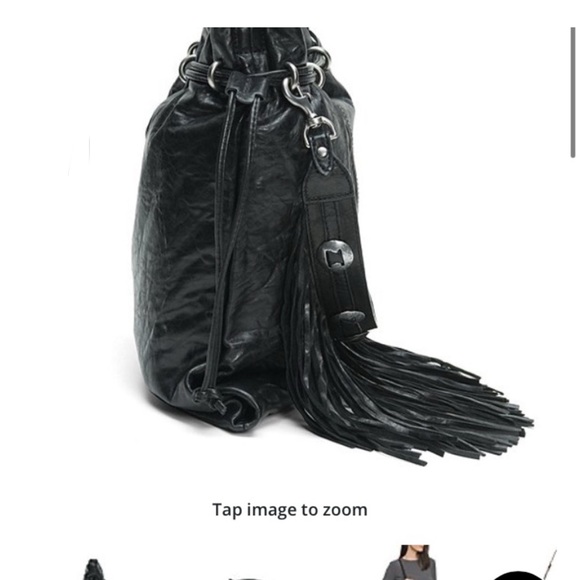 FRYE Black Fringe Leather Hobo Bag - Picture 16 of 16